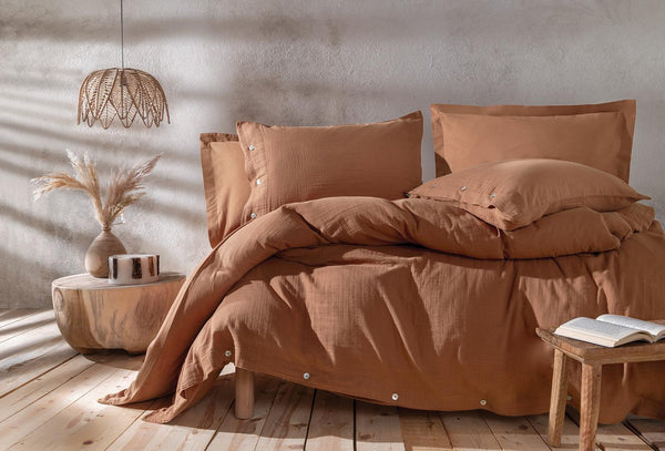 Base Terracotta Dekbedovertrekset Tweepersoons