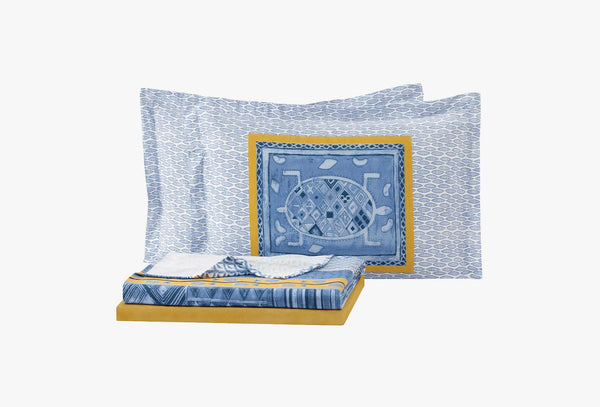 Lenita Indigo Pique Tk Eenpersoons