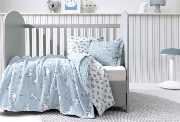 Povey Blauw Wellsoft Deken