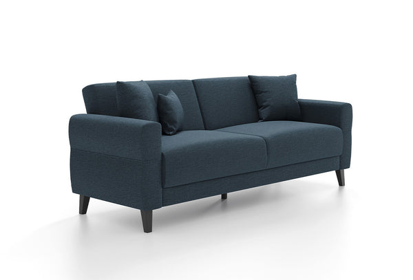 Astera Plus 3-Zitsbank met slaapfunctie Fluweel 18201 Marineblauw
