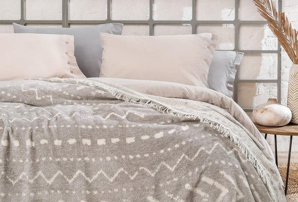 Cora Taupe Bed Sprei Eenpersoons