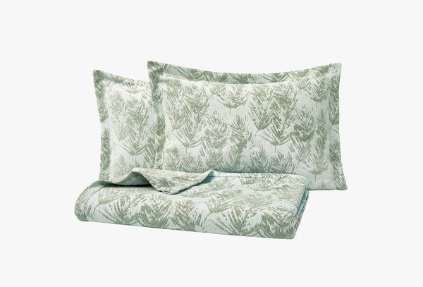 Ella Groen Bed Sprei Seti Tweepersoons