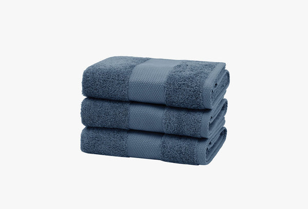 Essentials Navy Hand- & gezichtshanddoekset 3-delig 50X90 Cm