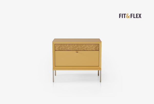 Fit Flex 2 met lades op poten Module Geel 80X67
