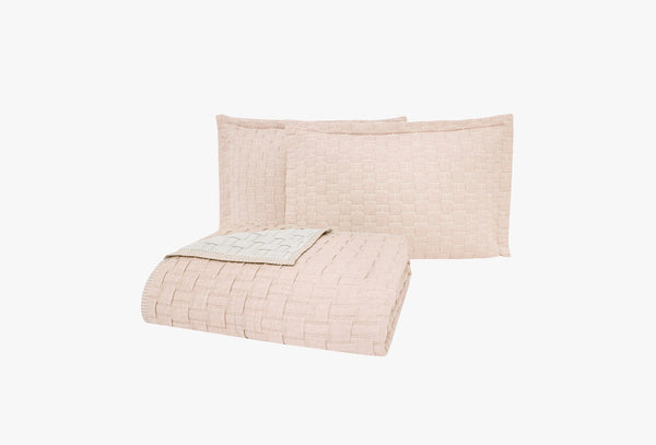 Velma Blush Ekru Bed Sprei Eenpersoons