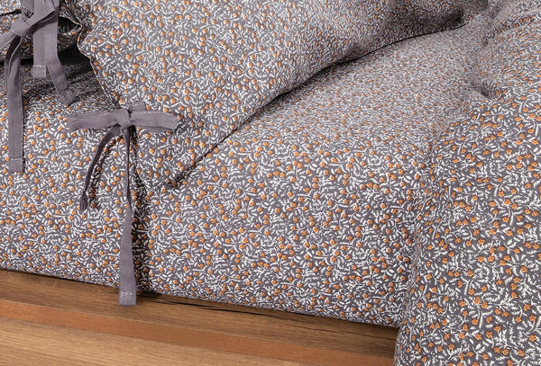 Mix Match Ditsy Antraciet Hoeslaken Eenpersoons