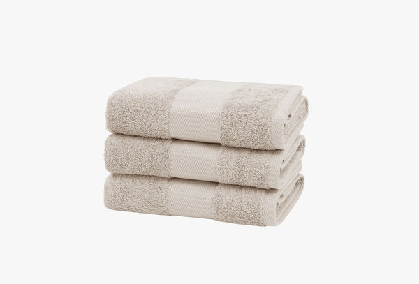 Essentials Beige Hand- & gezichtshanddoekset 3-delig 50X90 Cm