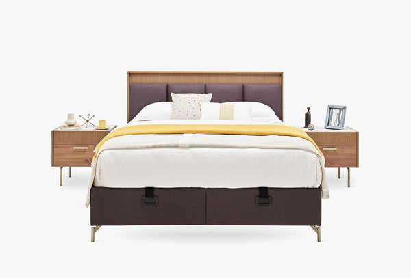 Pavia Boxspring met hoofdbord 160X200 Cm Bruin