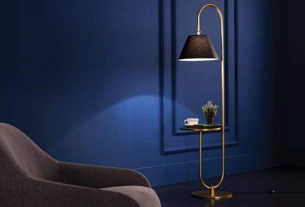 Epic Vloerlamp met tafel, Zwart
