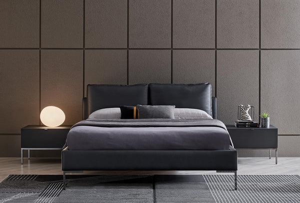 Legato Bed met hoofdbord 160X200 Cm 22802 Grijs leatherlook
