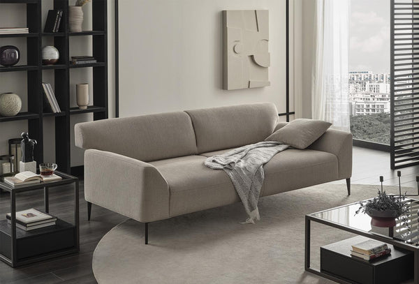 Berta 3-Zitsbank met slaapfunctieLinnen geweven 17601 Beige