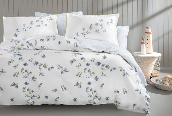 Betta Blauw Dekbedovertrekset Eenpersoons