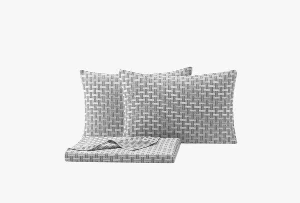 Clara Grijs Bed Sprei Seti Eenpersoons