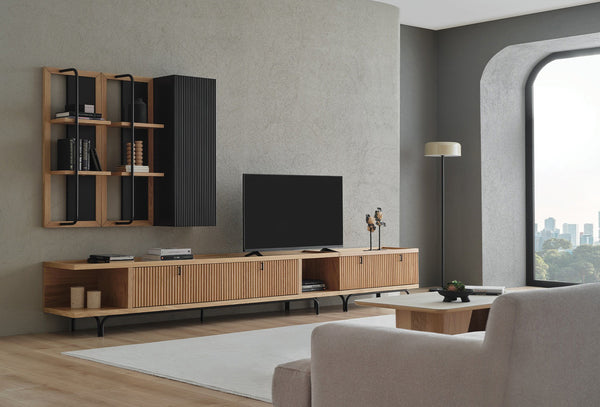 Austin Maxi Tv-meubel Licht OAK kleur 350X45 Cm