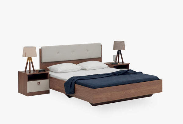 Mistral Bed met hoofdbord 160X200 Cm Creme leatherlook