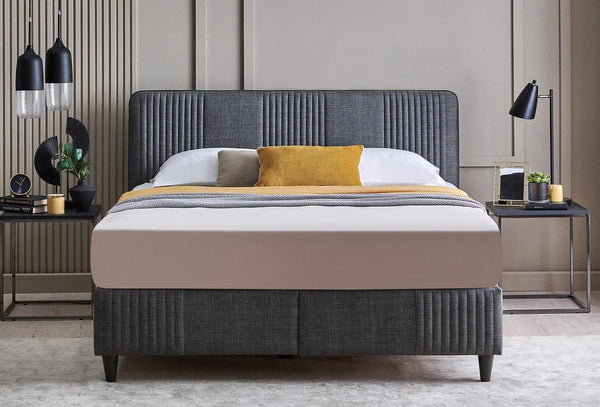Wool Sense Boxspring met hoofdbord Donker Grijs
