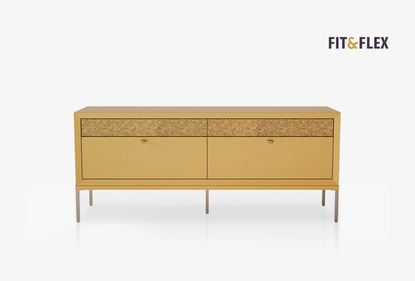 Fit Flex 4 met lades op poten Module Geel 160X67