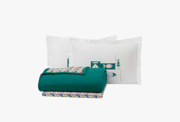 Venice Zumrut Groen Bed Sprei Tk Eenpersoons