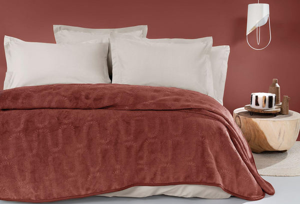 Tricia Terracotta Deken Tweepersoons