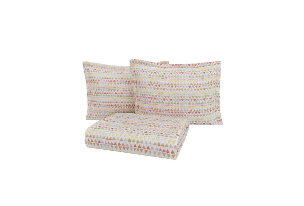 Akoni Roze Bed Sprei Seti Eenpersoons