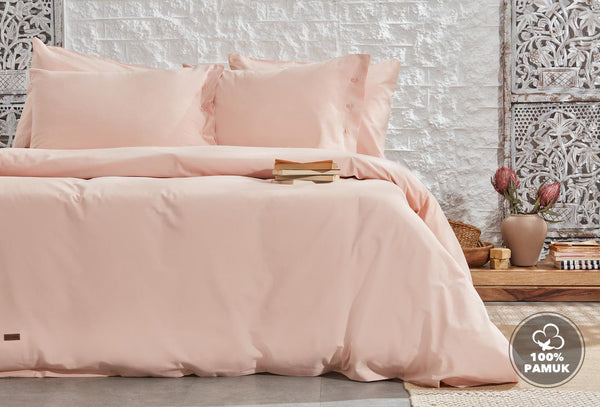 Plain Blush Dekbedovertrekset Tweepersoons