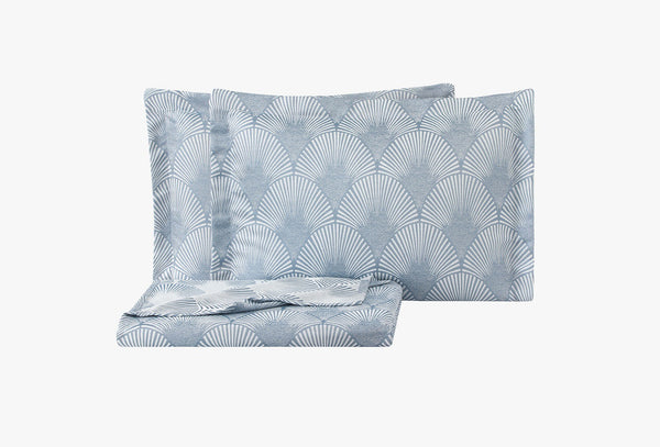Gian Blauw Bed Sprei Seti Tweepersoons