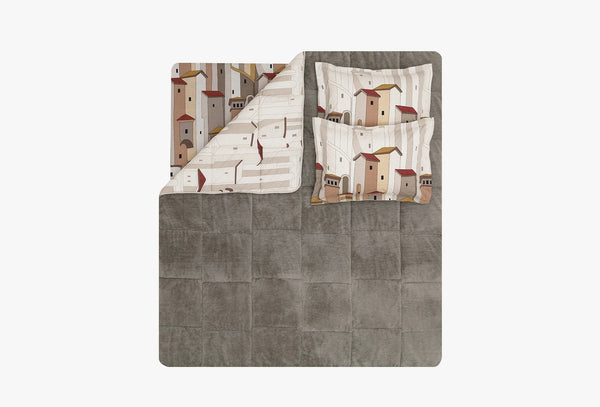 Maes Taupe Triola Set Tweepersoons