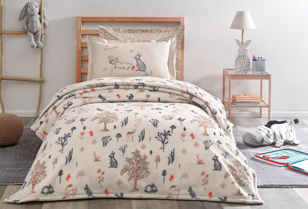 Wonderland Creme met deken Lakenset