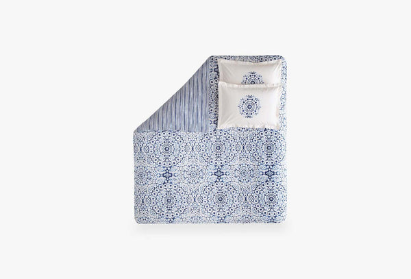 Sancia Blauw Dekbedovertrek Seti Tweepersoons