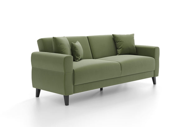 Astera Plus 3-Zitsbank met slaapfunctie Fluweel 13302 Haki