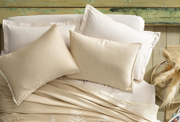 Folium Camel Bed Sprei Seti Tweepersoons