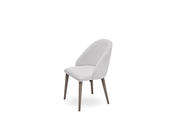 Hera Eetkamerstoel Chenille Stof Wit