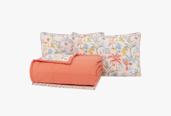 Marsel Oranje Bed Sprei Seti Eenpersoons