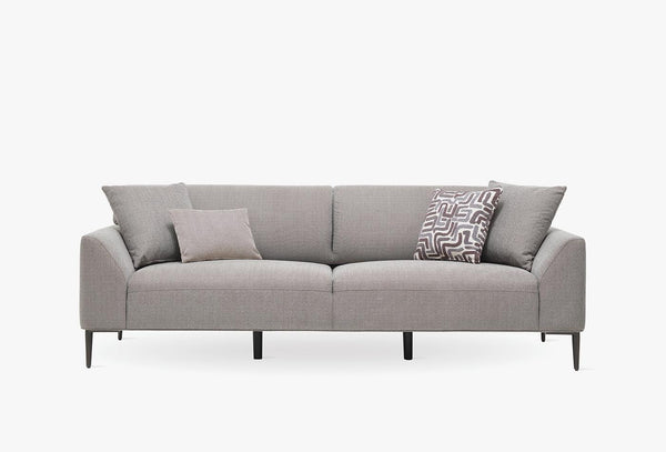 Berta 3-Zitsbank met slaapfunctie + Fauteuil Linnen geweven 17603 Grijs