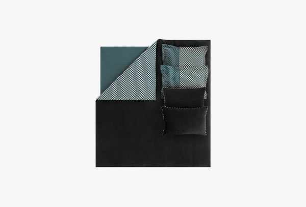 Charme Bronte Zwart Fluweel Saten Dekbedovertrekset Tweepersoons