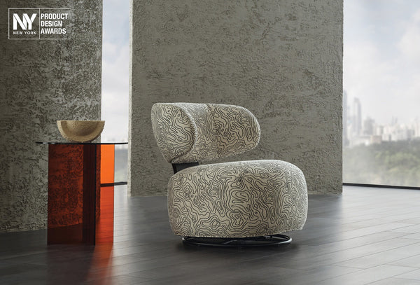 Soho Fauteuil Draaibaar op poten Geweven stof 55601 Wit