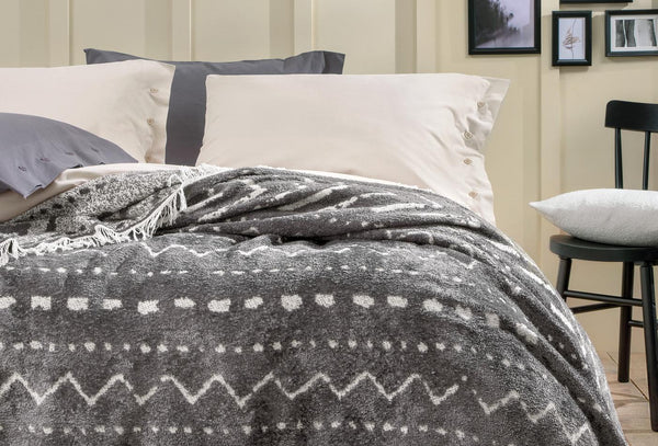 Cora Antraciet Bed Sprei Eenpersoons