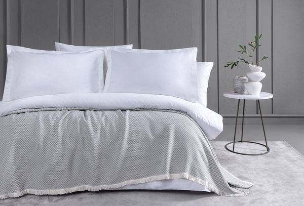 Netha Grijs Bed Sprei Tweepersoons