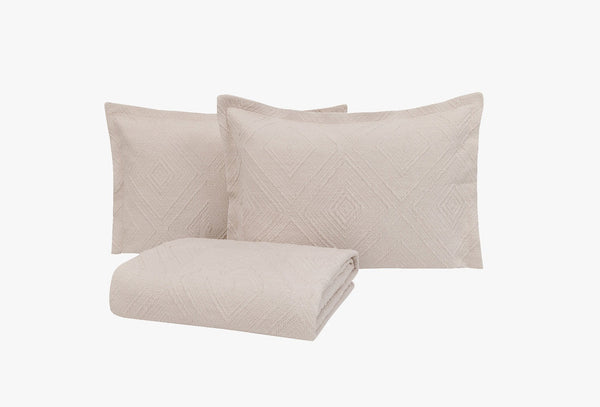 Brio Beige Bed Sprei Seti Tweepersoons
