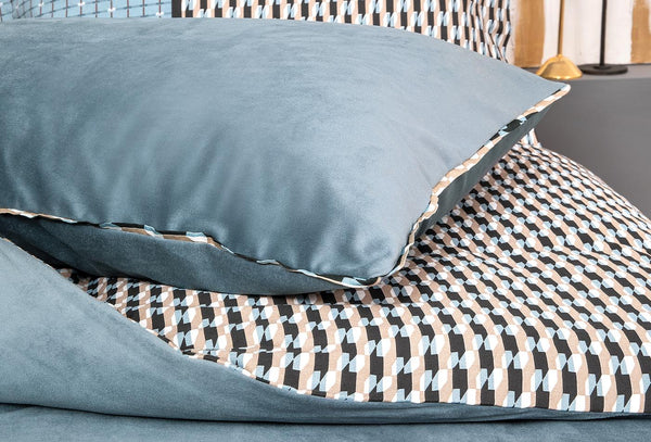 Charme Savio Indigo Fluweel Saten Dekbedovertrekset Tweepersoons Xl