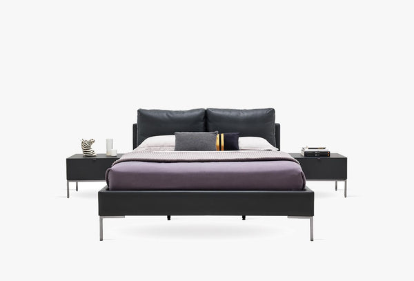 Legato Bed met hoofdbord 160X200 Cm 22802 Grijs leatherlook
