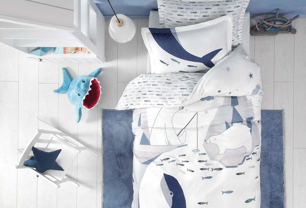 Balea Blauw Dekbedovertrekset Eenpersoons