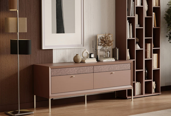 Fit & Flex Module met 4 lades op poten - Sorbet, 160x67 cm