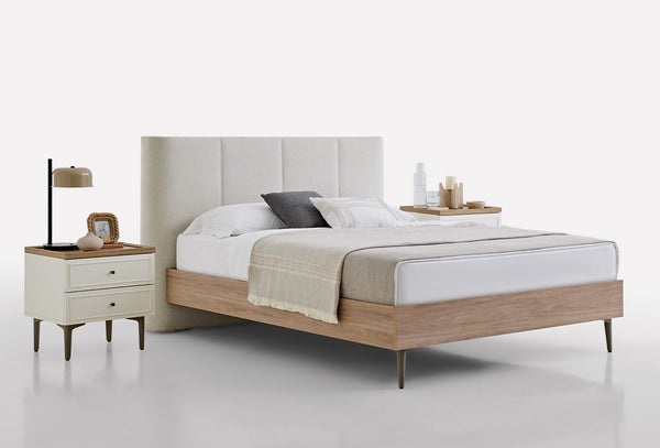 Marsana Bed Incl. Hoofdbord 160X200 Cm 71001 Beige Geweven stof