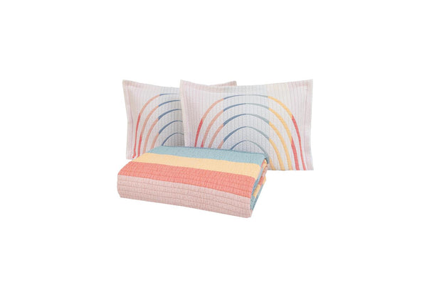 Elrod Roze Bed Sprei Seti Eenpersoons