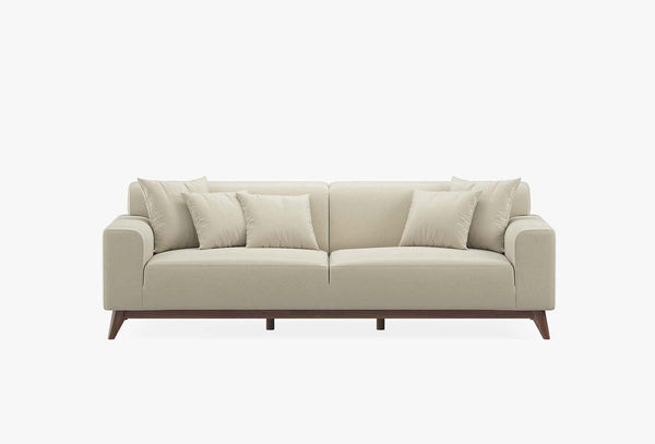 Netha 3-Zitsbank met Slaapfunctie Bank Mohair 11703 Creme