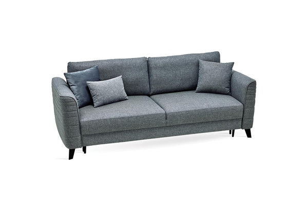 Grace 3-Zitsbank met Slaapfunctie Linnen geweven 14212 Blauw