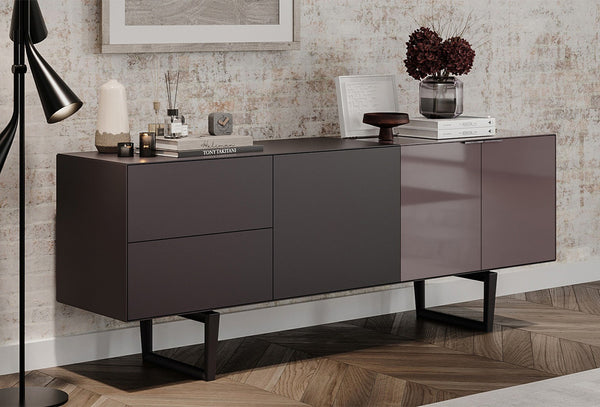 Modena High Gloss Bruin Dressoir 203X79 Cm