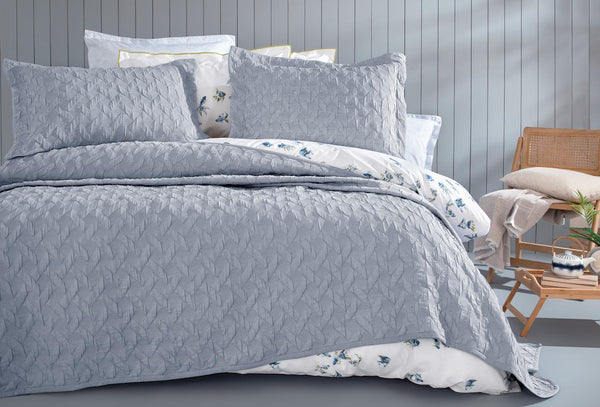 Lennox Indigo Bed Sprei Eenpersoons