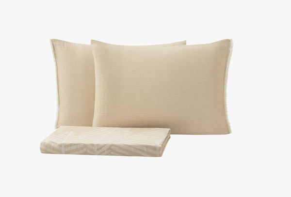 Folium Camel Bed Sprei Seti Tweepersoons